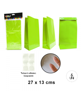 BOLSA PAPEL PISTACHO SET6U /120