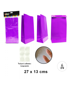 BOLSA PAPEL LILA SET6U /120