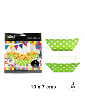 BOWL PAPEL POLKA PISTACHO SET3U /240