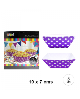 BOWL PAPEL POLKA LILA SET3U /240