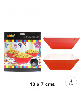 BOWL PAPEL ROJO SET3U /240
