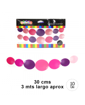 GLOBOS LISOS BANNER MIX COLOR NIÑA 10UN/200