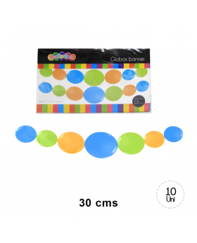 GLOBOS LISOS BANNER MIX COLOR NIÑO 10UN/200