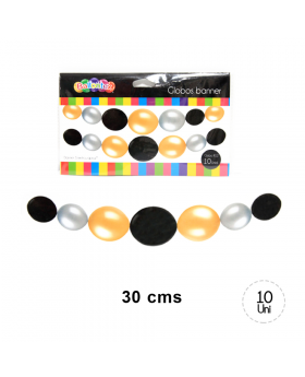 GLOBOS LISOS BANNER MIX COLOR ADULTO 10UN/200