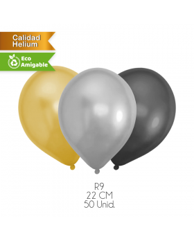 GLOBOS LISOS PREMIUM R9 50UN/100