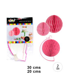 ST ESFERAS PAPEL DECO ROSADO-FUXIA/120