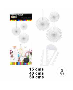 SET ABANICO DECO BLANCO / 120
