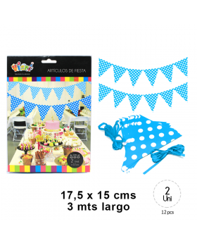 ST BANNER POLKA CELESTE-CALIPSO/120