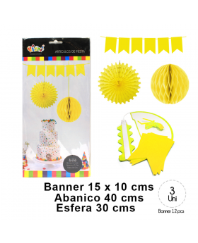 SET DECO AMARILLO /180
