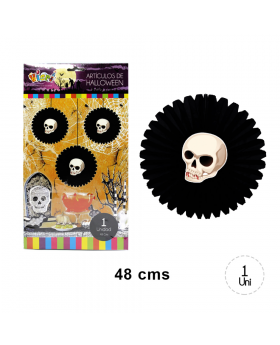 ABANICO CALAVERA HALLOWEEN X 12/240