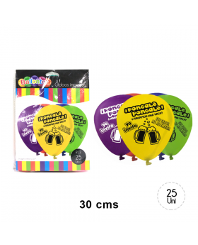 GLOBOS ESTAM. PONGALE R12 25UN/100