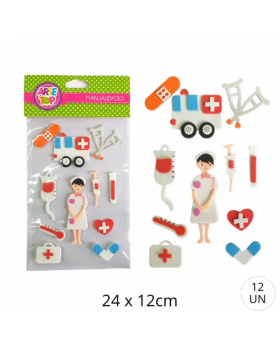 ST 12UN STICKER EVA ENFERMERA/300