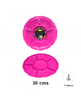 BANDEJA PLÁSTICO X2 PCS FUCSIA/30