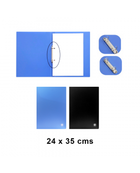 ARCHIVADOR PLAST 2 ANILLOS 1 PULGADA 220 HOJAS /48