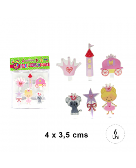 GANCHO MADERA PRINCESA SET6U /250