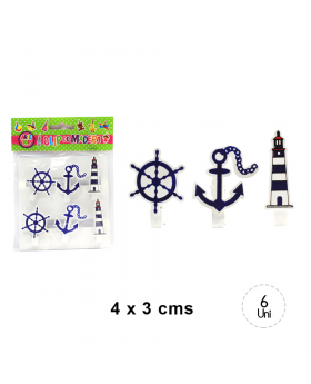 GANCHO MADERA MARINO SET6U /250