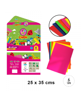 CARPETA CARTON MICROCORRUGADO 25x35CM 6 COLOR /30