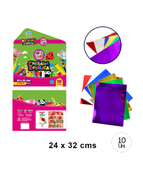 CARPETA CARTULINA METALICA 24x32CM 10 PLIEGOS /50