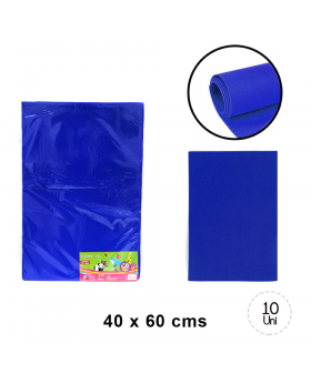 GOMA EVA LISA AZUL 40x60CM SET10U /20