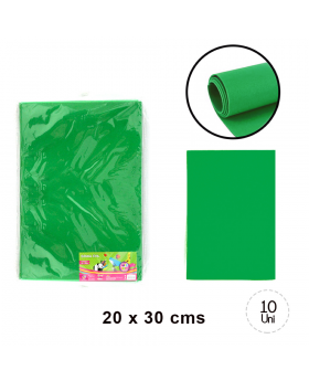 GOMA EVA LISA VERDE 40x60CM SET10U /20