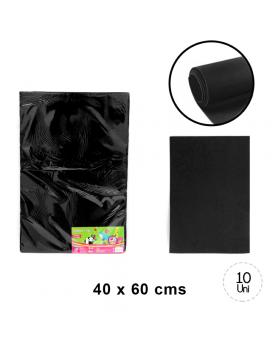 GOMA EVA LISA NEGRO 40x60CM SET10U /20