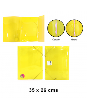 CARPETA CARTERA ACOCLIP ELASTICO AMARILLO /120