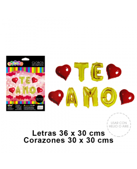 GLOBOS HELIO LETRAS TE AMO/240