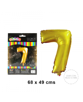 GLOBO HELIO NUMERO 7 GOLD 68CM /240
