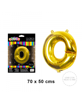 GLOBOS HELIO COLOR GOLD LETRA O/240