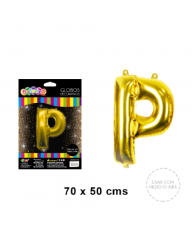 GLOBOS HELIO COLOR GOLD LETRA P/240