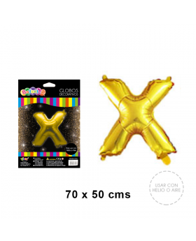 GLOBOS HELIO COLOR GOLD LETRA X/240