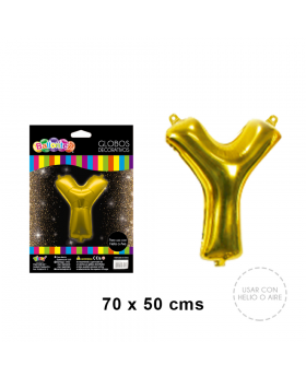 GLOBOS HELIO COLOR GOLD LETRA Y/240