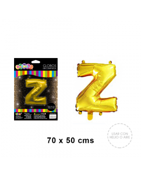 GLOBOS HELIO COLOR GOLD LETRA Z/240