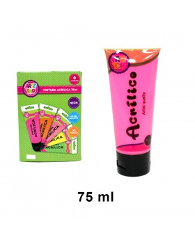 PINTURA ACRILICA 75 ML NEON ROSA/72