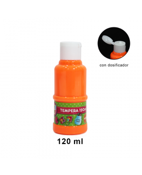TEMPERA NEON NARANJA 120ML/72