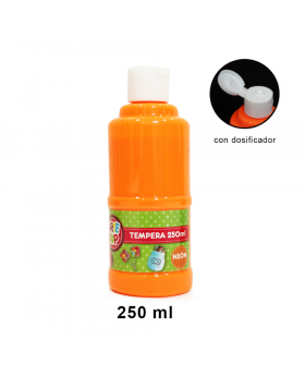 TEMPERA NEON NARANJA 250ML /48