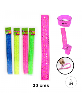 REGLA 30 CM FLEXIBLE CIRCULOS Y ONDAS/600