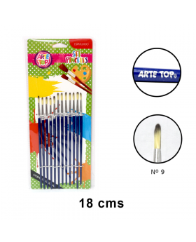 PINCEL REDONDO N9 SET12U /240