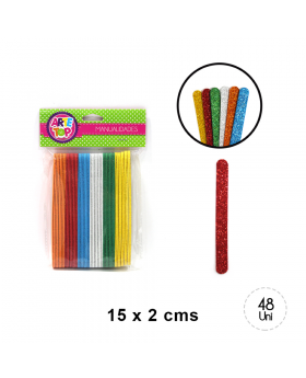 GOMA EVA GLITTER PALITO GRANDE SET48U /240