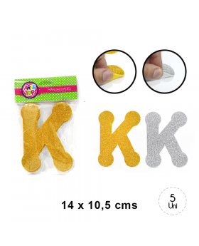 GOMA EVA GLITTER LETRA K SET5U /240