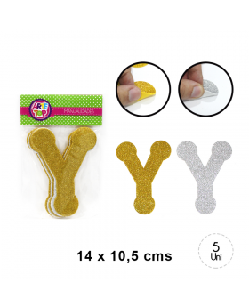 GOMA EVA GLITTER LETRA Y SET5U /240