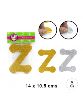 GOMA EVA GLITTER LETRA Z SET5U /240