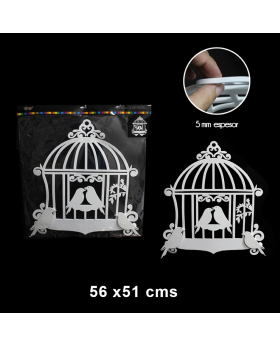 GOMA EVA JAULA PAJAROS /80