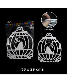 GOMA EVA JAULA PAJAROS 36x29CM /100