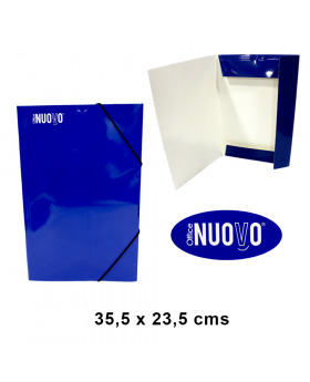 CARPETA CARTERA ELASTICO CARTON OFICIO AZUL/100