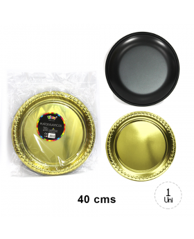 BANDEJA REDONDA 40CM GOLDEN/48