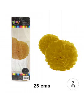 ST 2 FLORES COLG. 25CM GOLD/240