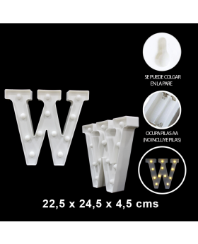 UN LETRA W LED/60