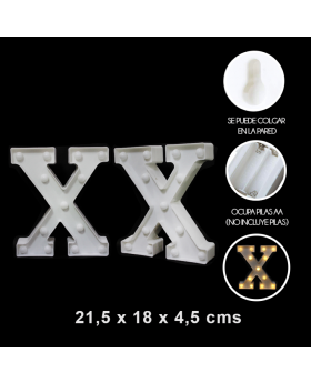 UN LETRA X LED/60
