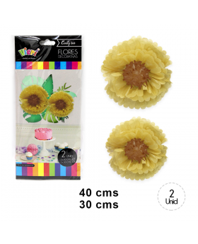 FLOR DECORATIVA PAPEL GOLDEN SET2U /240